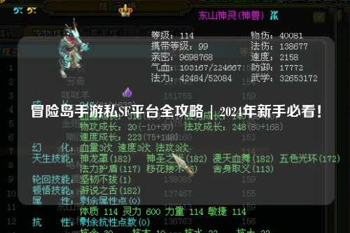 冒险岛手游私SF平台全攻略 | 2024年新手必看！